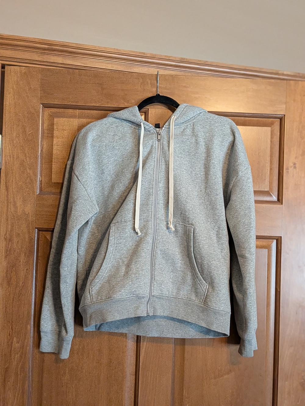 JCrew Classic Gray Women's Zip-Up Hoodie Sweatshirt Medium